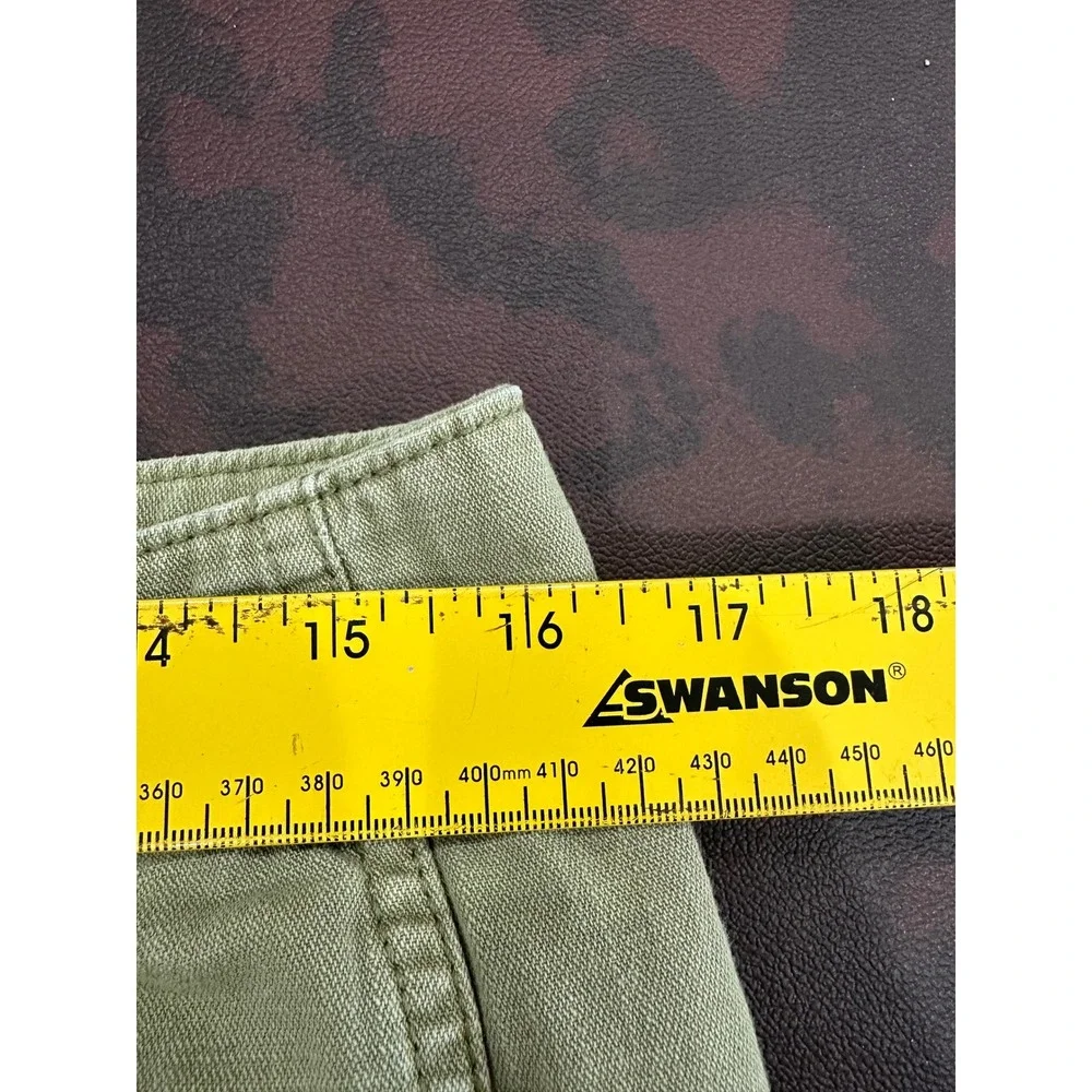 Zara Women Olive Green Cargo Pants Utility Multi Pocket Drawstring Hem Size 6